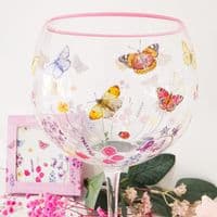 Butterfly Garden Gin Glass
